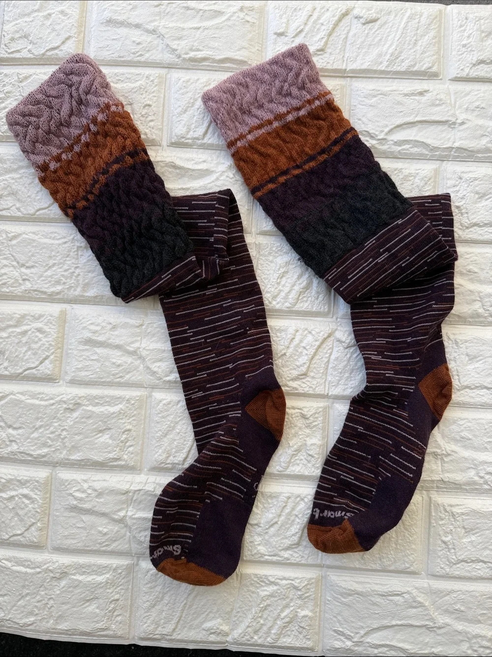 Smartwool thigh high “over the knee” socks.